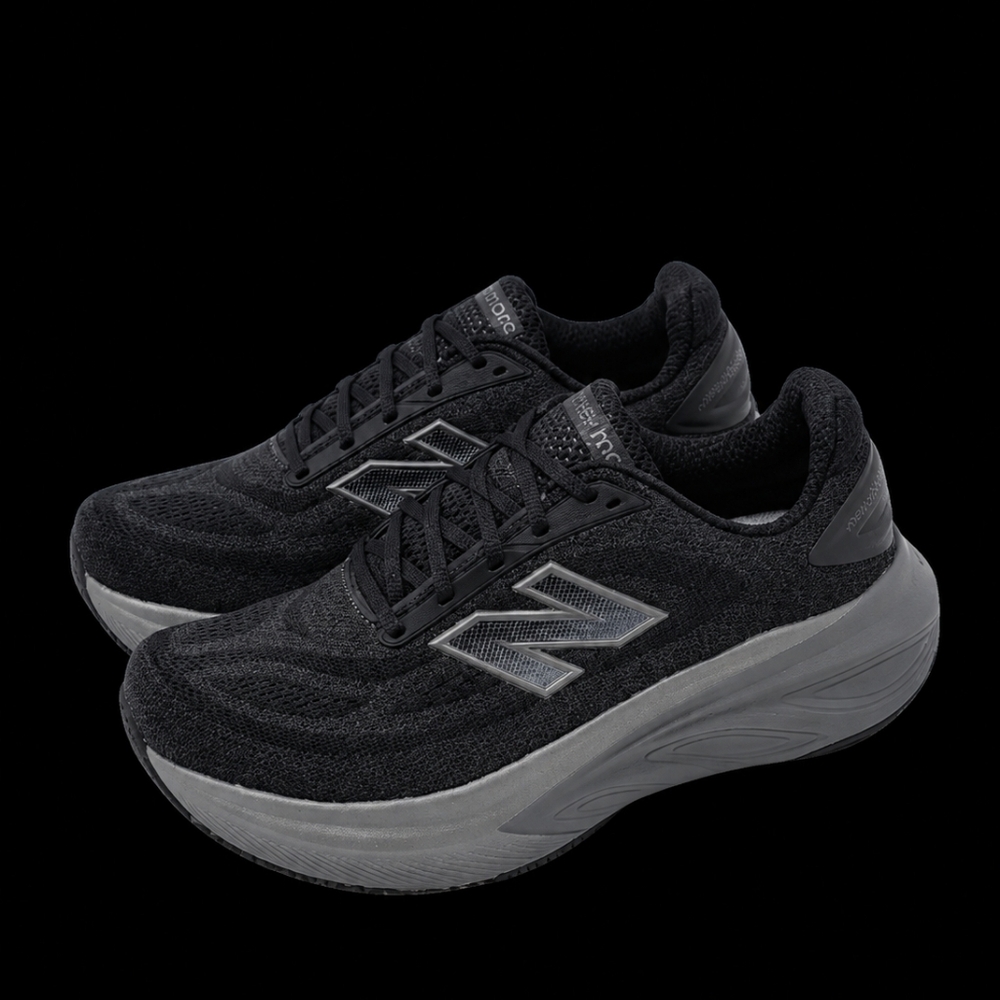 New Balance Fresh Foam X More v6 Running Mens Size 10.5 2E Wide Black Grey